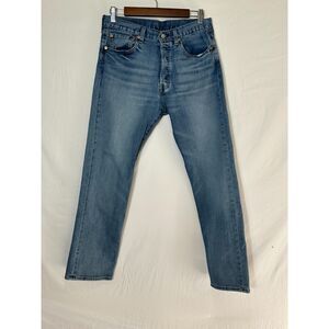 Levi's 501 Straight Fit Button Fly Denim Jeans Men's 31x30 Med Wash Great Fade